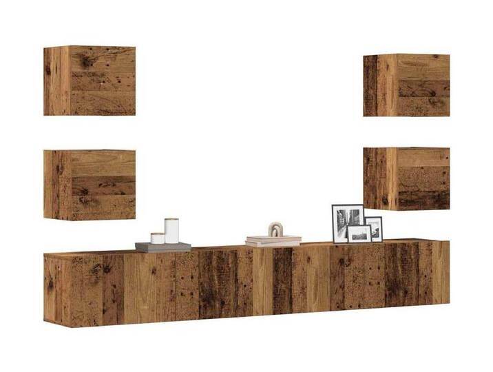 TV-Wandschränke 6 Stk. Altholz-Optik Holzwerkstoff von Kauf-Unique Marketplace