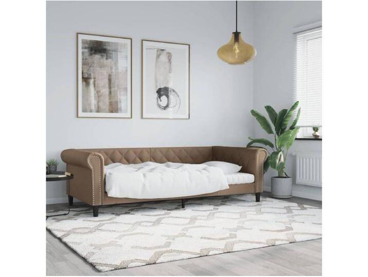 Tagesbett,Sofabett Cappuccino-Braun 80x200 cm Kunstleder -gkd52290 von Kauf-Unique Marketplace