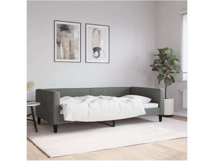 Tagesbett,Sofabett Dunkelgrau 100x200 cm Stoff -gkd56153 von Kauf-Unique Marketplace