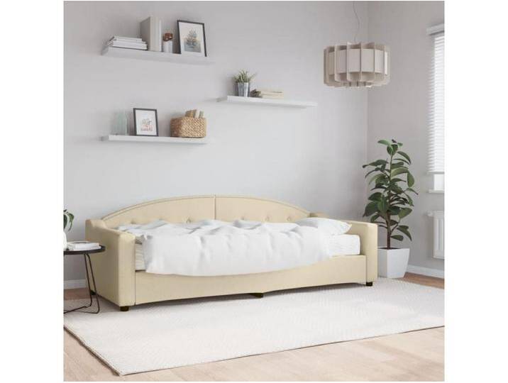Tagesbett,Sofabett mit Matratze Creme 80x200 cm Stoff -gkd33955 von Kauf-Unique Marketplace