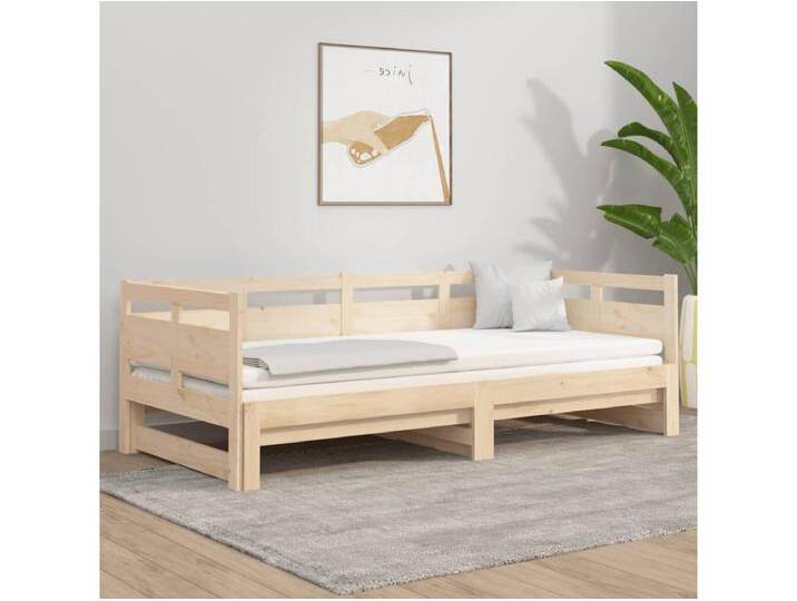 Tagesbett Ausziehbar,Ausziehbett Massivholz Kiefer 2x(90x200) cm -gkd81047 von Kauf-Unique Marketplace