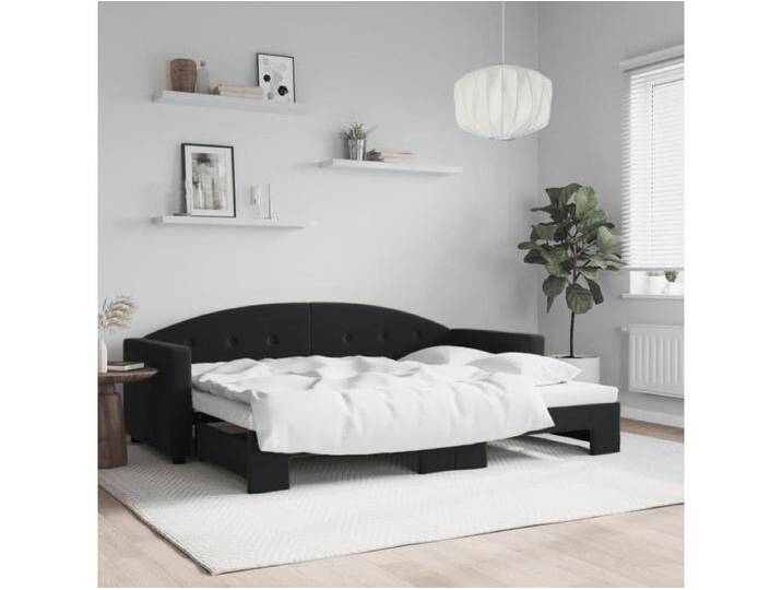 Tagesbett Ausziehbar,Ausziehbett Schwarz 80x200 cm Samt -gkd41404 von Kauf-Unique Marketplace