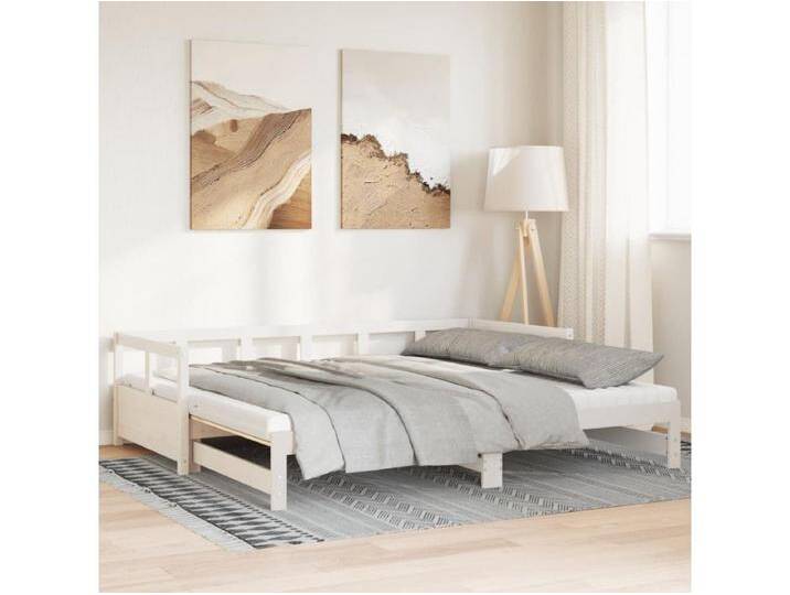 Tagesbett Ausziehbar mit Matratzen 80x200 cm Massivholz Kiefer von Kauf-Unique Marketplace