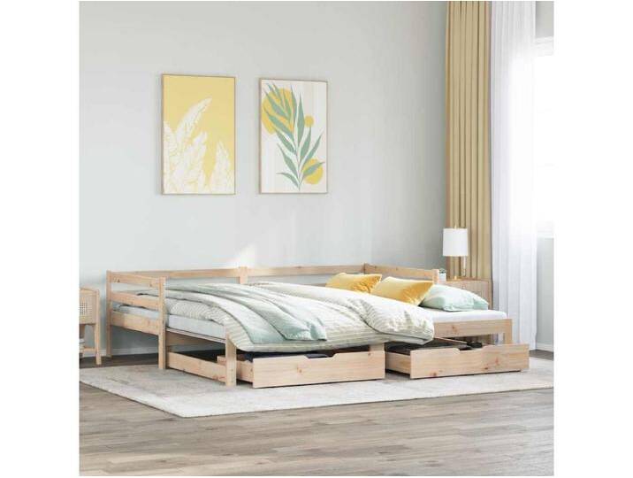 Tagesbett Ausziehbar mit Schubladen ohne Matratze 80x200 cm von Kauf-Unique Marketplace