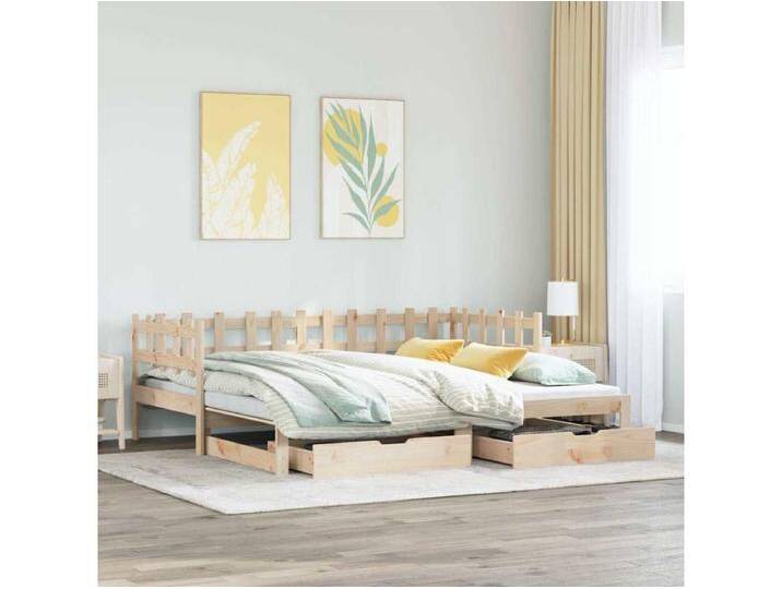 Tagesbett Ausziehbar mit Schubladen ohne Matratze 80x200 cm von Kauf-Unique Marketplace
