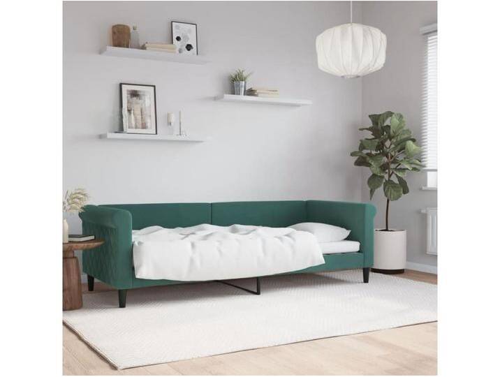Tagesbett Dunkelgrün 80x200 cm Samt von Kauf-Unique Marketplace