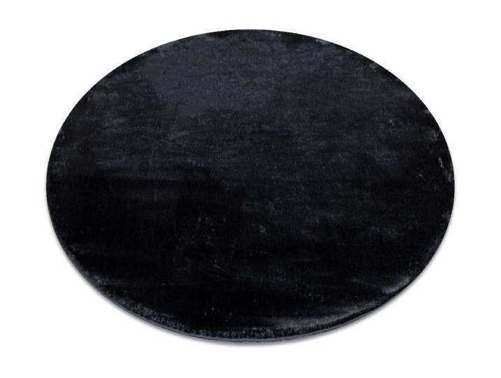 Teppich Kreis VISCO dunkelgrau 5 Plüsch, IMITATION VON KANINCHENPELZ cercle 200 cm von Kauf-Unique Marketplace