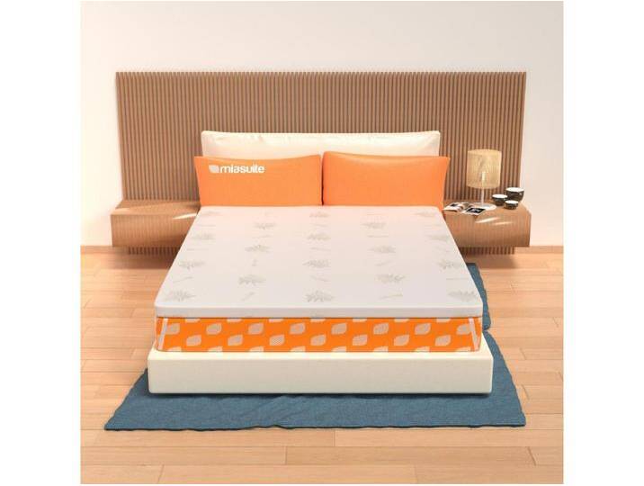 Topper aus Memory Foam 140x190 - 10 cm hoch, abziehbar, Gewebe Aloe Vera Matratzenauflage H10 von Kauf-Unique Marketplace