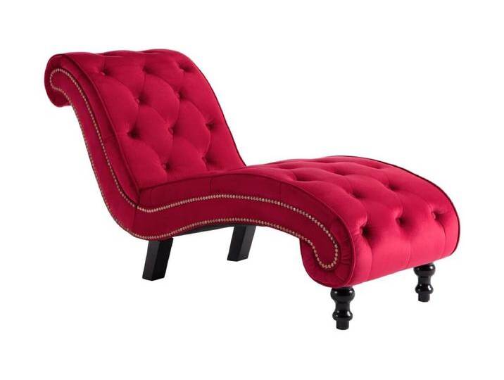 Turlock Chaiselongue Rot Samt von Kauf-Unique Marketplace