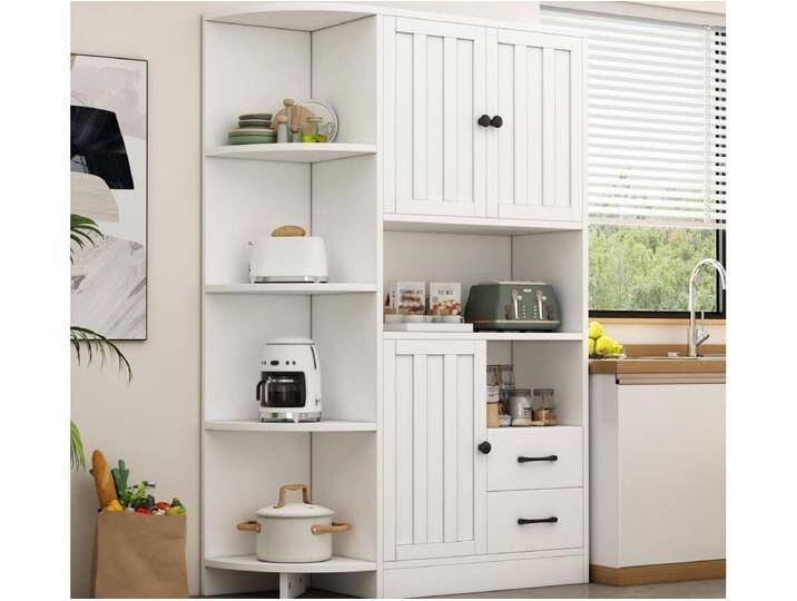 Vitrine 104×35×155 cm - 3 Türen und 2 Schubladen - Höhenverstellbare Regale - Weiß Vitrine 104×35×155 cm - 3 Türen und 2 Schubladen - Höhenverstellbare Regale - Weiß von Kauf-Unique Marketplace