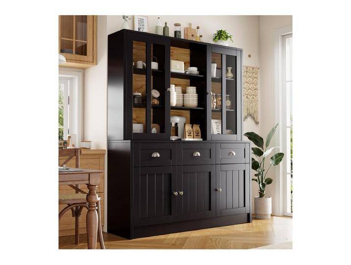Vitrine - 5 Türen und 3 Schubladen - mit Anti-Kipp-Vorrichtung und Acryl-Barrieretüren - MDF - 140×38.5×175cm Vitrine - 5 Türen und 3 Schubladen - mit Anti-Kipp-Vorrichtung und Acryl-Barrieretüren - MDF - 140×38.5×175cm von Kauf-Unique Marketplace