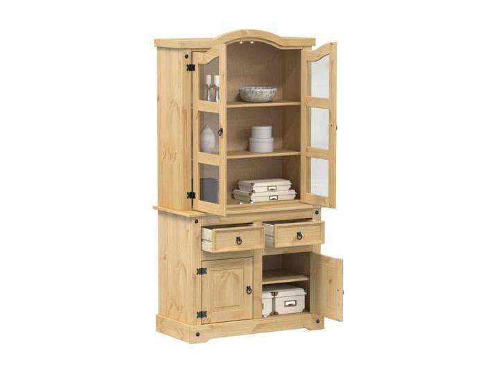 Vitrine Corona 100x48,5x179 cm Massivholz Kiefer von Kauf-Unique Marketplace