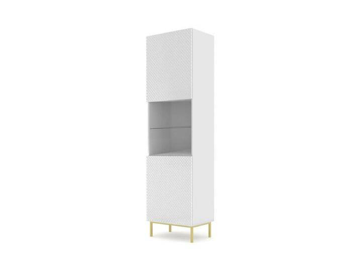 Vitrine Ravenna C 1DS 60 cm Hochglanz Weiß mit Rahmen von Kauf-Unique Marketplace