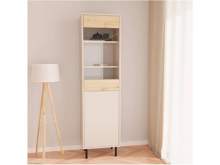 Vitrinenschrank WENA, 2 Türen, Lola, 190x50x40 cm, Kaschmir/Eiche artisan Vitrinenschrank WENA, 2 Türen, Lola, 190x50x40 cm, Kaschmir/Eiche artisan von Kauf-Unique Marketplace