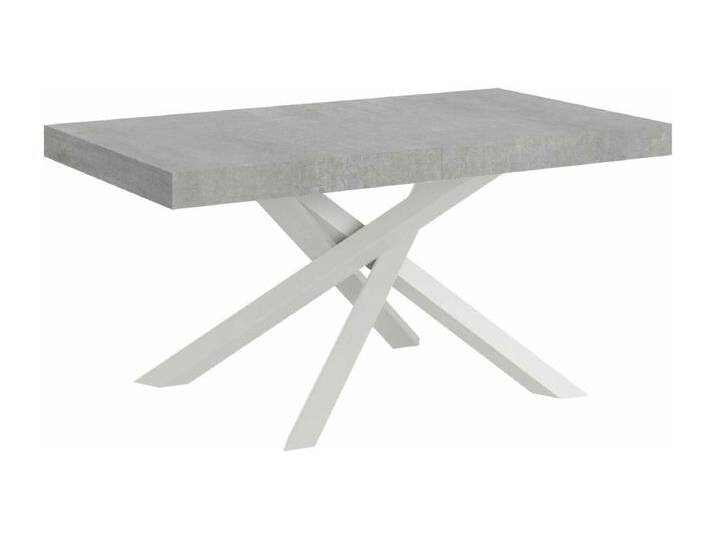 Volantis Premium Ausziehtisch 160/264x90 cm, Beine Beton weiß von Kauf-Unique Marketplace