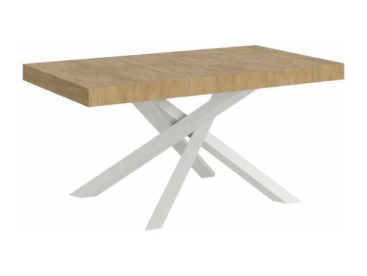 Volantis Premium Ausziehtisch 200/304x90 cm Natur-Eiche weiße Beine von Kauf-Unique Marketplace
