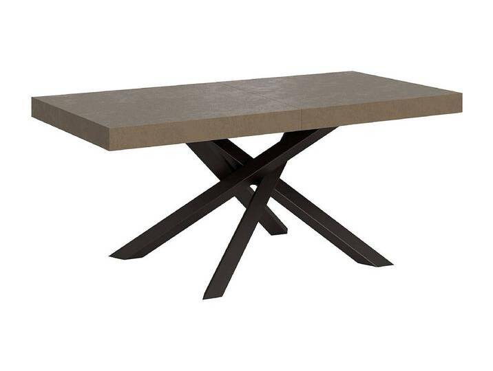 Volantis taubengrauer Ausziehtisch 180/440x90 cm mit anthrazitfarbenen Beinen von Kauf-Unique Marketplace