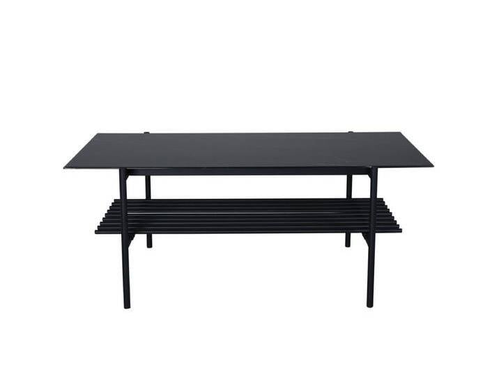 VonStaf Couchtisch mit Ablage 60x120 cm Glas schwarz Marmor dekor. von Kauf-Unique Marketplace