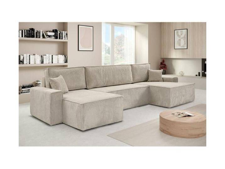 WOHNLANDSCHAFT Hektor U mit Schlaffunktion beige von Kauf-Unique Marketplace