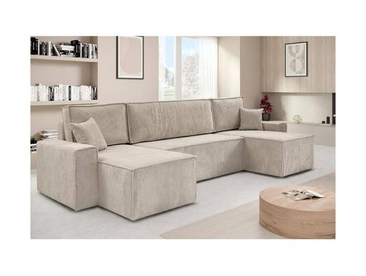WOHNLANDSCHAFT Hektor U mit Schlaffunktion cappuccino von Kauf-Unique Marketplace