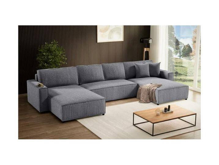 WOHNLANDSCHAFT Parys U mit Schlaffunktion grau von Kauf-Unique Marketplace