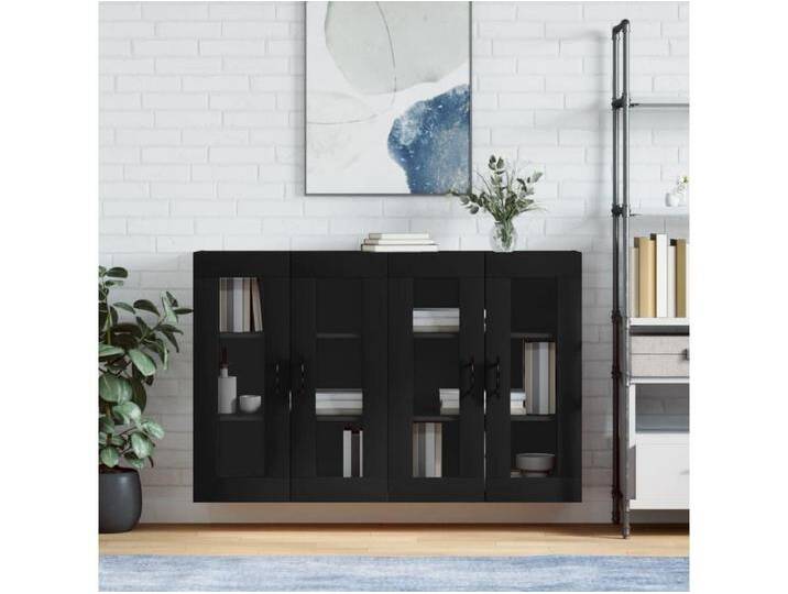 Wandschränke 2 Stk. Schwarz Holzwerkstoff von Kauf-Unique Marketplace