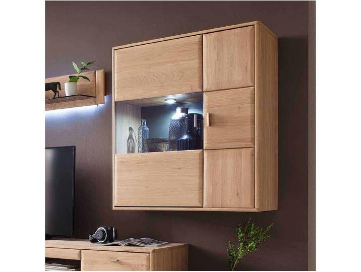 Wandvitrine aus Eiche Bianco LED Beleuchtung von Kauf-Unique Marketplace