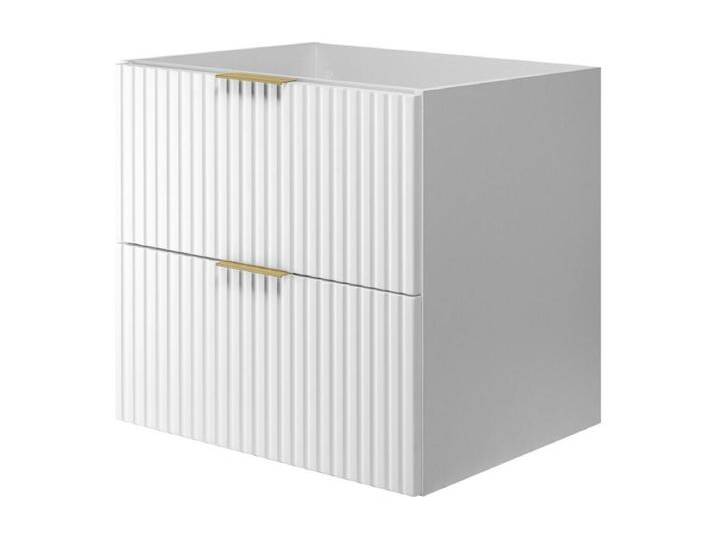Waschbeckunterschrank, Weiß, 60 x 57 x 46 cm, Griff Gold, ohne Arbeitsplatte von Kauf-Unique Marketplace