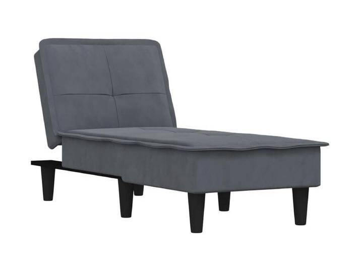Winslow Chaiselongue Dunkelgrau Samt von Kauf-Unique Marketplace