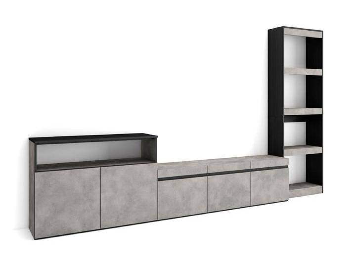 Wohnwand Wohnzimmer, 310x35x186cm, Für TV-Geräte bis zu 65 , Wohnzimmer Möbel , Zement Wohnwand Wohnzimmer, 310x35x186cm, Für TV-Geräte bis zu 65 , Wohnzimmer Möbel , Zement von Kauf-Unique Marketplace