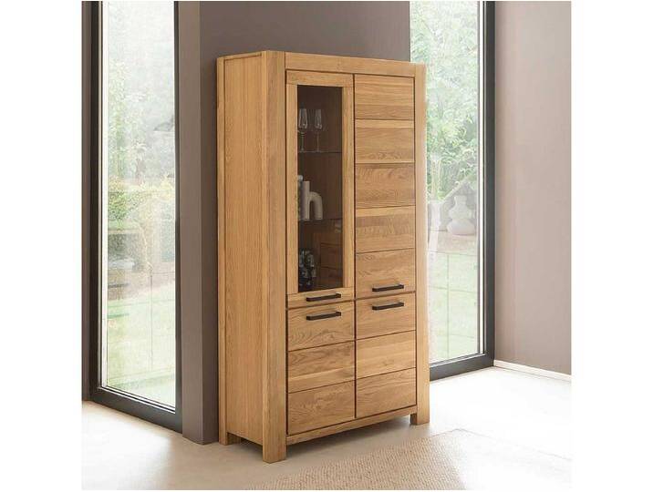 Wohnzimmer Vitrinenschrank Vitrine mit Glastür in Wildeichefarben Wohnzimmer Vitrinenschrank Vitrine mit Glastür in Wildeichefarben von Kauf-Unique Marketplace