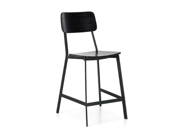 Woody - Schwarzer Holzhocker - 2er-Set von Kauf-Unique Marketplace