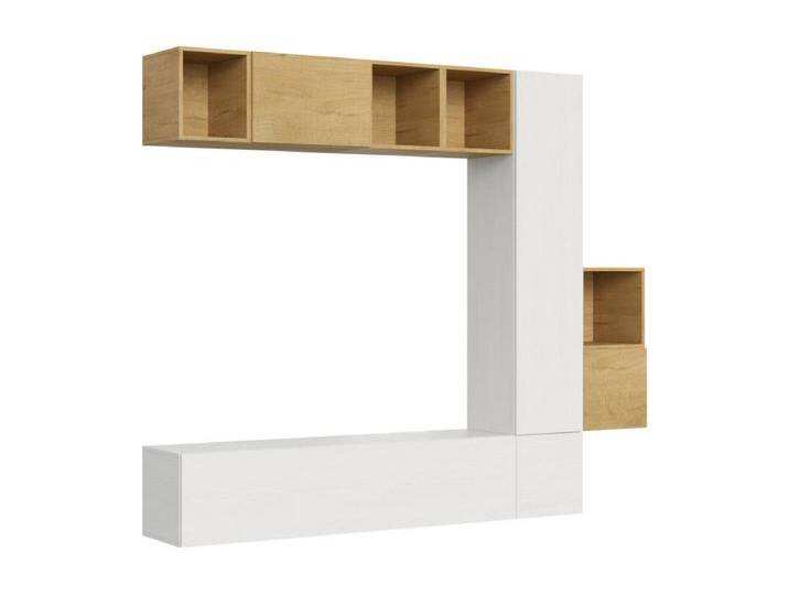 Zusammensetzung der Wohnzimmerwand H49 L.254 H.214 P.39,2 von Kauf-Unique Marketplace