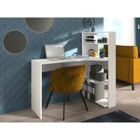 PARISOT Eck-Schreibtisch mit 4 Ablagen - Weiß - DELFINO von Kauf-unique