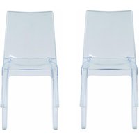 Stuhl 2er-Set stapelbar - Polycarbonat - Transparent - LUCINDA von Kauf-unique