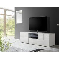 TV-Möbel mit 2 Türen & 1 Schublade + LEDs - Weiß lackiert - CALISTO TV-Möbel mit 2 Türen & 1 Schublade + LEDs - Weiß lackiert - CALISTO von Vente-unique