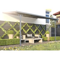 Terrassendach anlehnend - Aluminium - 13,2 m² - Anthrazit - ALVARO von EXPERTLAND