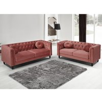 Sofa 2-Sitzer - Samt - Altrosa - TURNER von Vente-unique