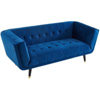 3-Sitzer-Sofa - Samt - Dunkelblau - SAMANTHA II von Kauf-unique