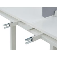 Anbauelement Schreibtisch Bench - Tisch für 2 Personen + Trennwand - L 120 cm - Weiß - DOWNTOWN von Kauf-unique