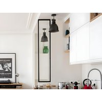 Atelier-Glaswand - 30 x 130 cm - thermolackiertes Aluminium - Schwarz - BAYVIEW von Kauf-unique