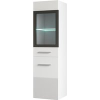 Badezimmerschrank mit LEDs - 30 x 30 x 109 cm - Weiß - LAURINE von Kauf-unique