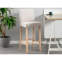 Barhocker 2er-Set - Stoff - Beige - ROVIGO von Vente-unique