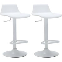 Barhocker 2er-Set höhenverstellbar - Polypropylen - Weiß - CALAS Barhocker 2er-Set höhenverstellbar - Polypropylen - Weiß - CALAS von Vente-unique