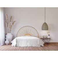 Bettkopfteil - Rattan - 160 cm - Naturfarben - SOLIA von Kauf-unique