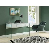 Bürostuhl höhenverstellbar - Samt - Grün - ELEANA von Vente-unique