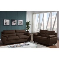 Sofa 3-Sitzer & 2-Sitzer - Stoff - Braun - MANOA von Kauf-unique