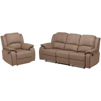 Couchgarnitur Relax 3+1 - Microfaser - Taupe - HERNANI Couchgarnitur Relax 3+1 - Microfaser - Taupe - HERNANI von Vente-unique