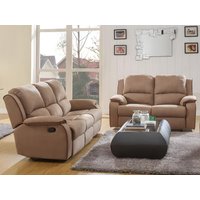 Couchgarnitur Relax 3+2 - Microfaser - Taupe - HERNANI von Kauf-unique