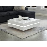 Couchtisch LED - MDF lackiert - Weiß - LYESS von Kauf-unique